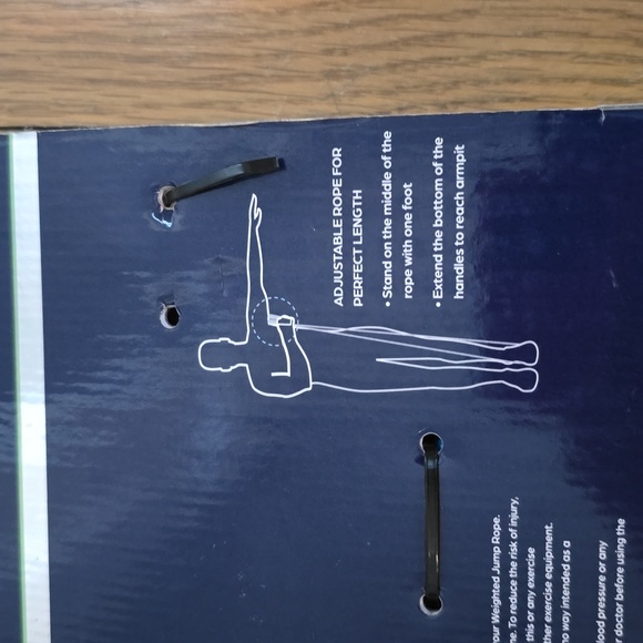 GAIAM BRAND 9 FOOT LONG 1 POUND BLUE & BLACK WEIGHTED JUMP ROPE - Picture 7 of 8